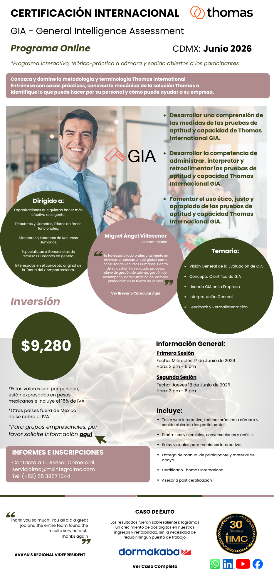 Certificación GIA - General Intelligence Assessment